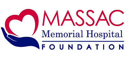Picture of a graphic that has a hand holding an outlined heart. It says:
MASSAC 
Memorial Hospital 
FOUNDATION